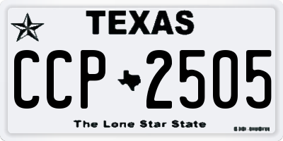 TX license plate CCP2505