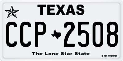 TX license plate CCP2508