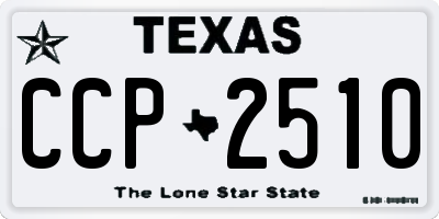 TX license plate CCP2510