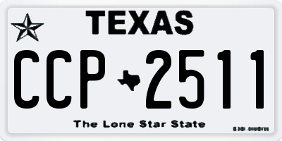 TX license plate CCP2511
