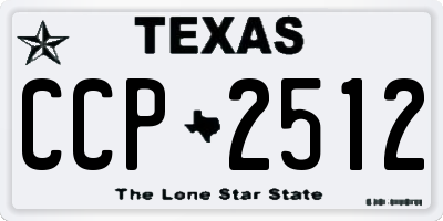 TX license plate CCP2512