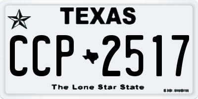 TX license plate CCP2517