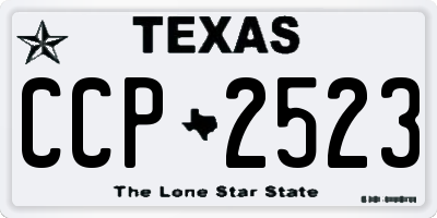 TX license plate CCP2523