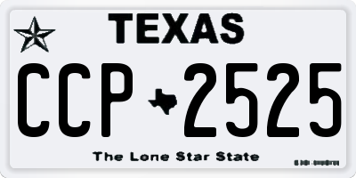 TX license plate CCP2525