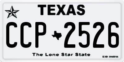 TX license plate CCP2526