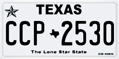 TX license plate CCP2530