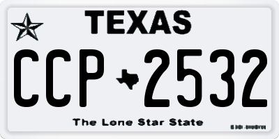 TX license plate CCP2532