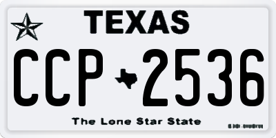 TX license plate CCP2536