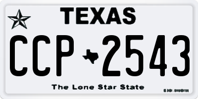 TX license plate CCP2543