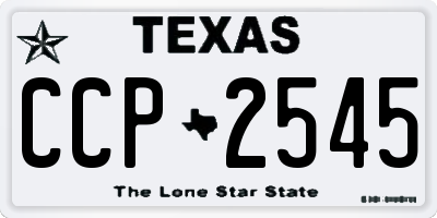TX license plate CCP2545