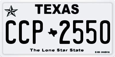TX license plate CCP2550