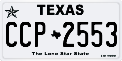 TX license plate CCP2553