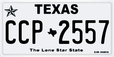 TX license plate CCP2557
