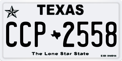 TX license plate CCP2558
