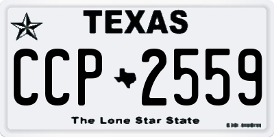 TX license plate CCP2559