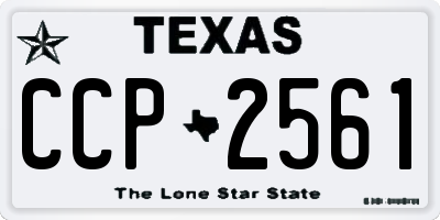 TX license plate CCP2561