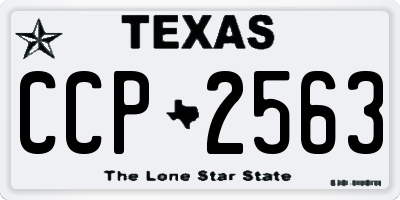 TX license plate CCP2563