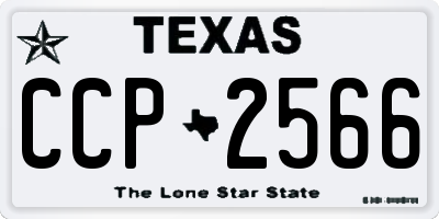 TX license plate CCP2566