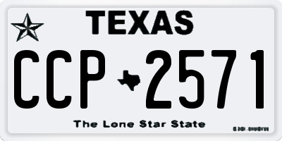 TX license plate CCP2571