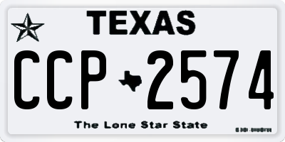 TX license plate CCP2574