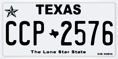 TX license plate CCP2576