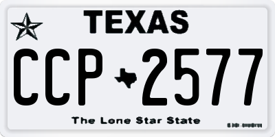 TX license plate CCP2577