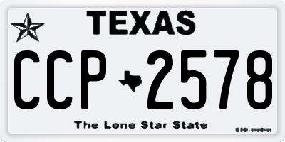 TX license plate CCP2578