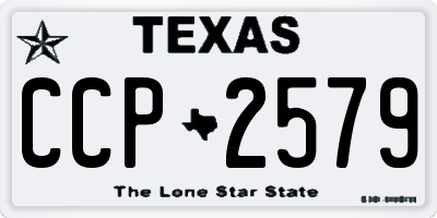 TX license plate CCP2579