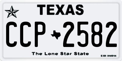 TX license plate CCP2582
