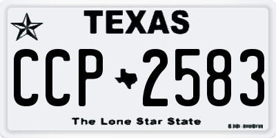TX license plate CCP2583