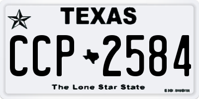 TX license plate CCP2584