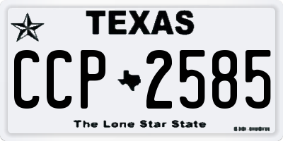 TX license plate CCP2585