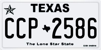 TX license plate CCP2586
