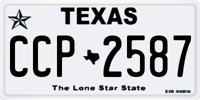TX license plate CCP2587
