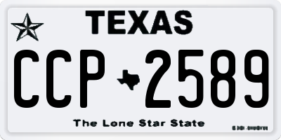 TX license plate CCP2589