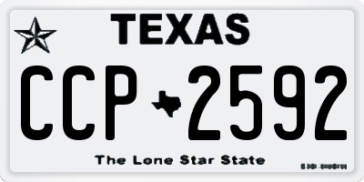 TX license plate CCP2592
