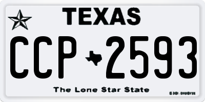 TX license plate CCP2593
