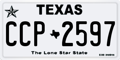 TX license plate CCP2597