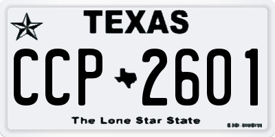 TX license plate CCP2601