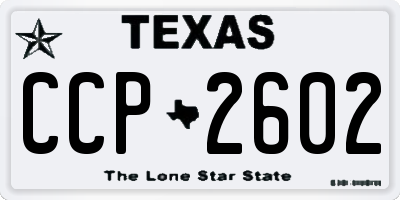 TX license plate CCP2602