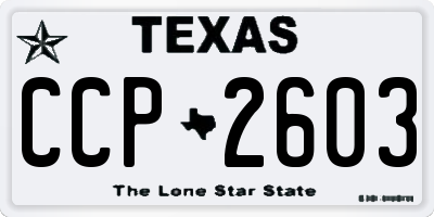 TX license plate CCP2603