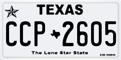 TX license plate CCP2605