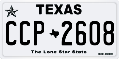 TX license plate CCP2608