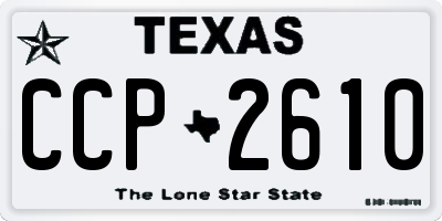 TX license plate CCP2610