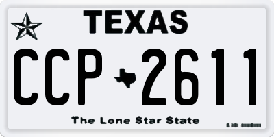 TX license plate CCP2611