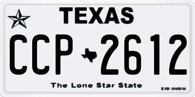 TX license plate CCP2612