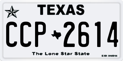 TX license plate CCP2614