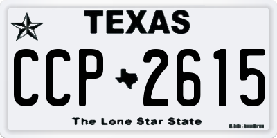 TX license plate CCP2615