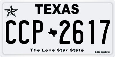 TX license plate CCP2617