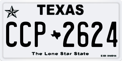 TX license plate CCP2624